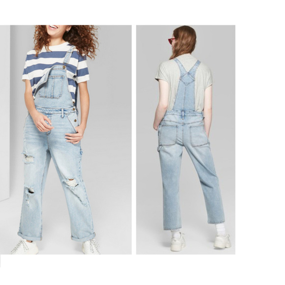wild fable Denim - Wild Fable distressed denim jeans overalls L